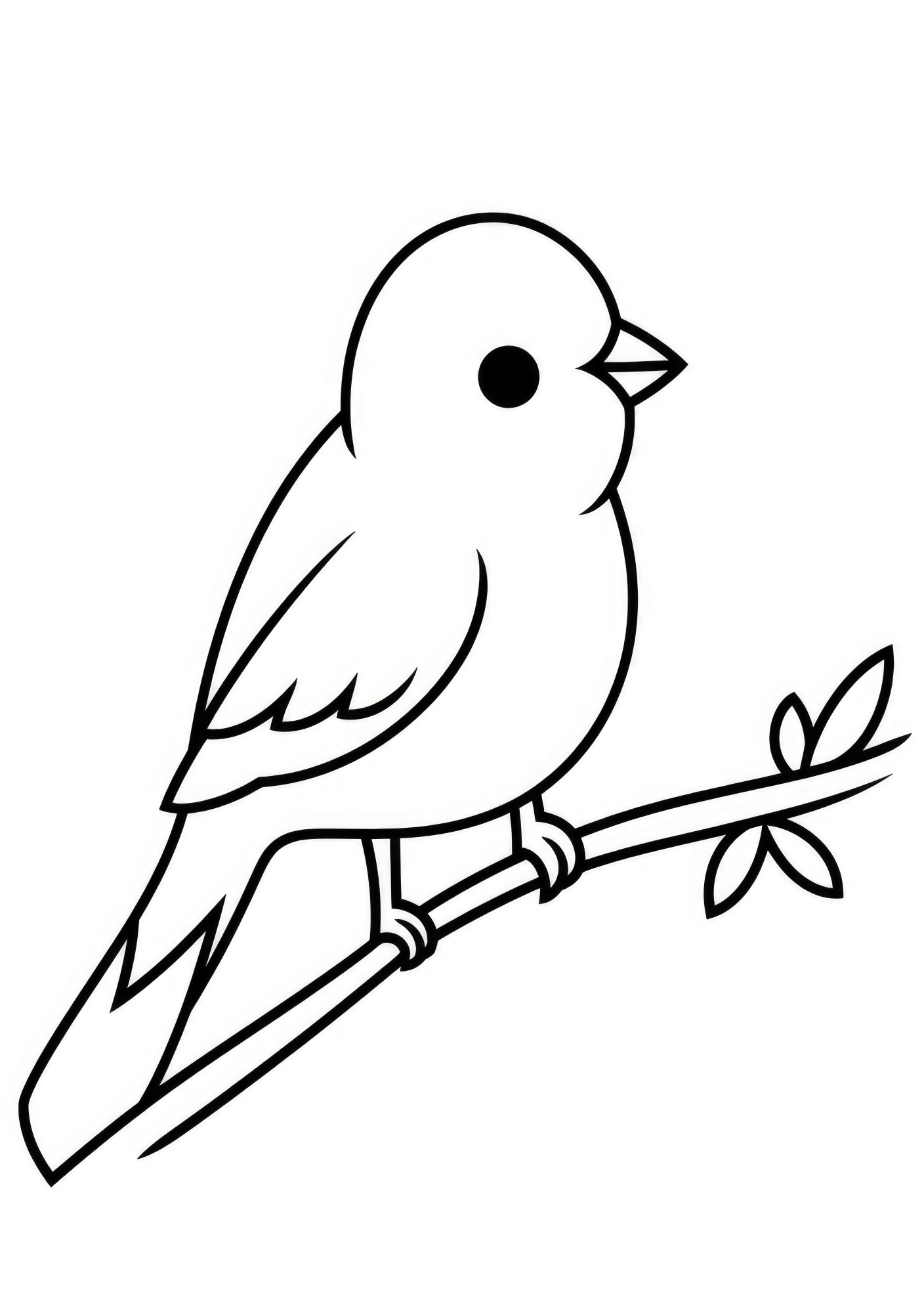 Раскраска для детей: милая птичка синица