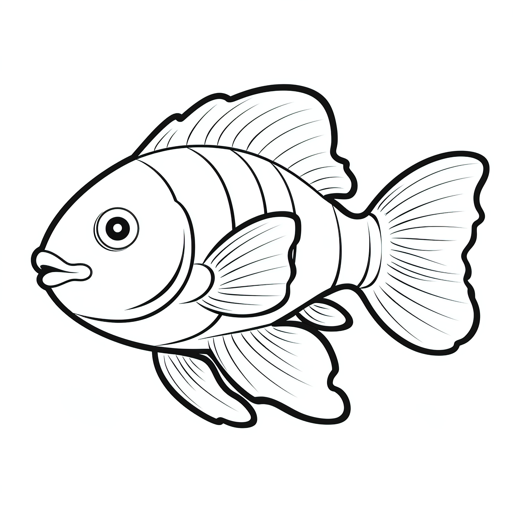 Раскраска для детей: рыба «Морская экзотика»