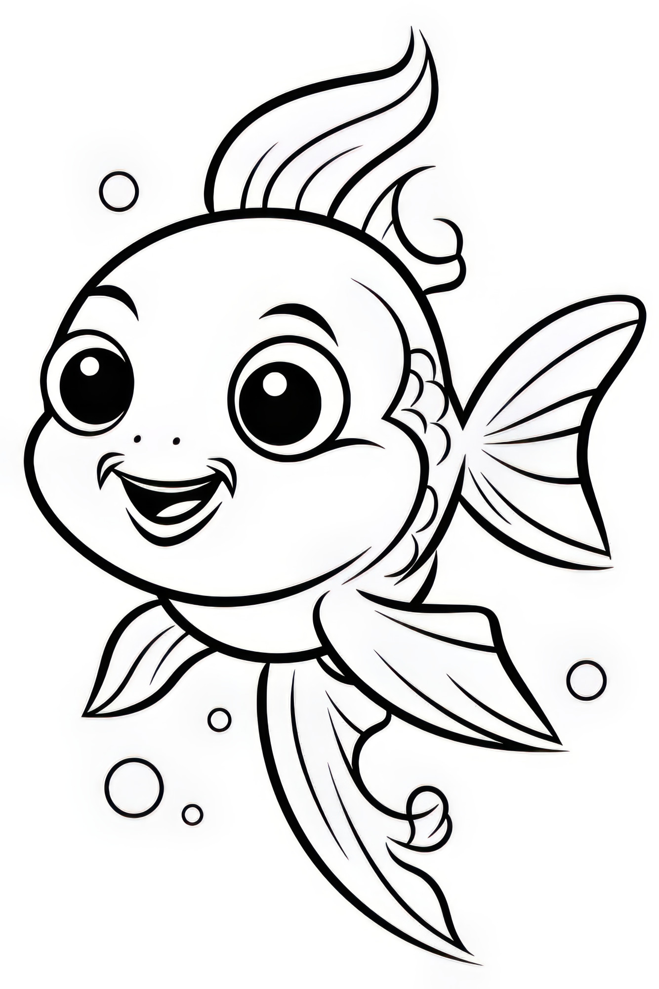 Раскраска для детей: рыба «Король рифов»