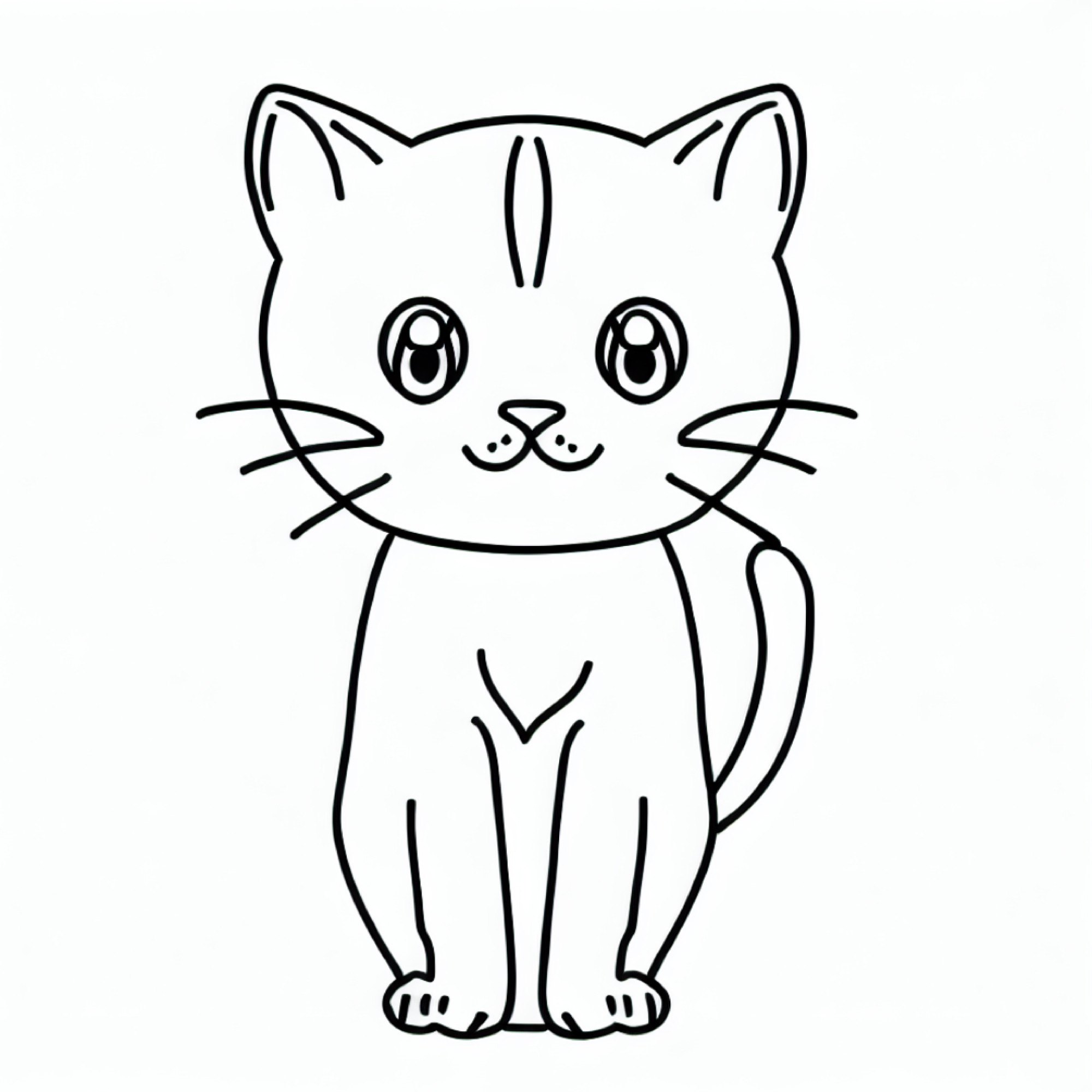 Раскраска для детей: загадочная кошка