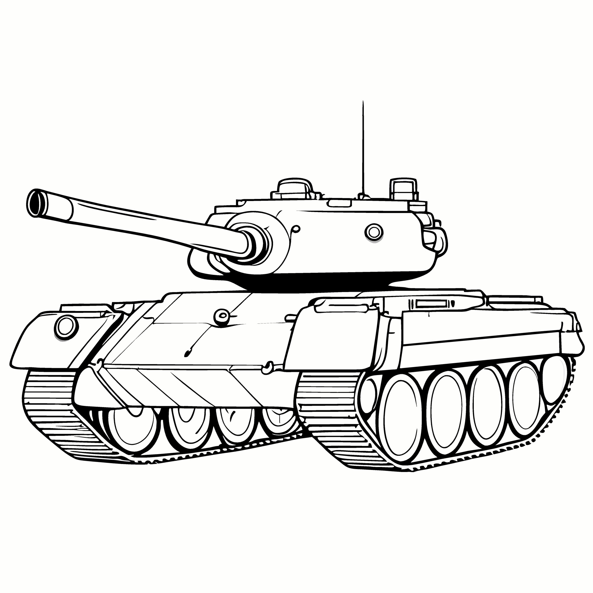 Раскраска для детей: танк «Железный разрушитель»