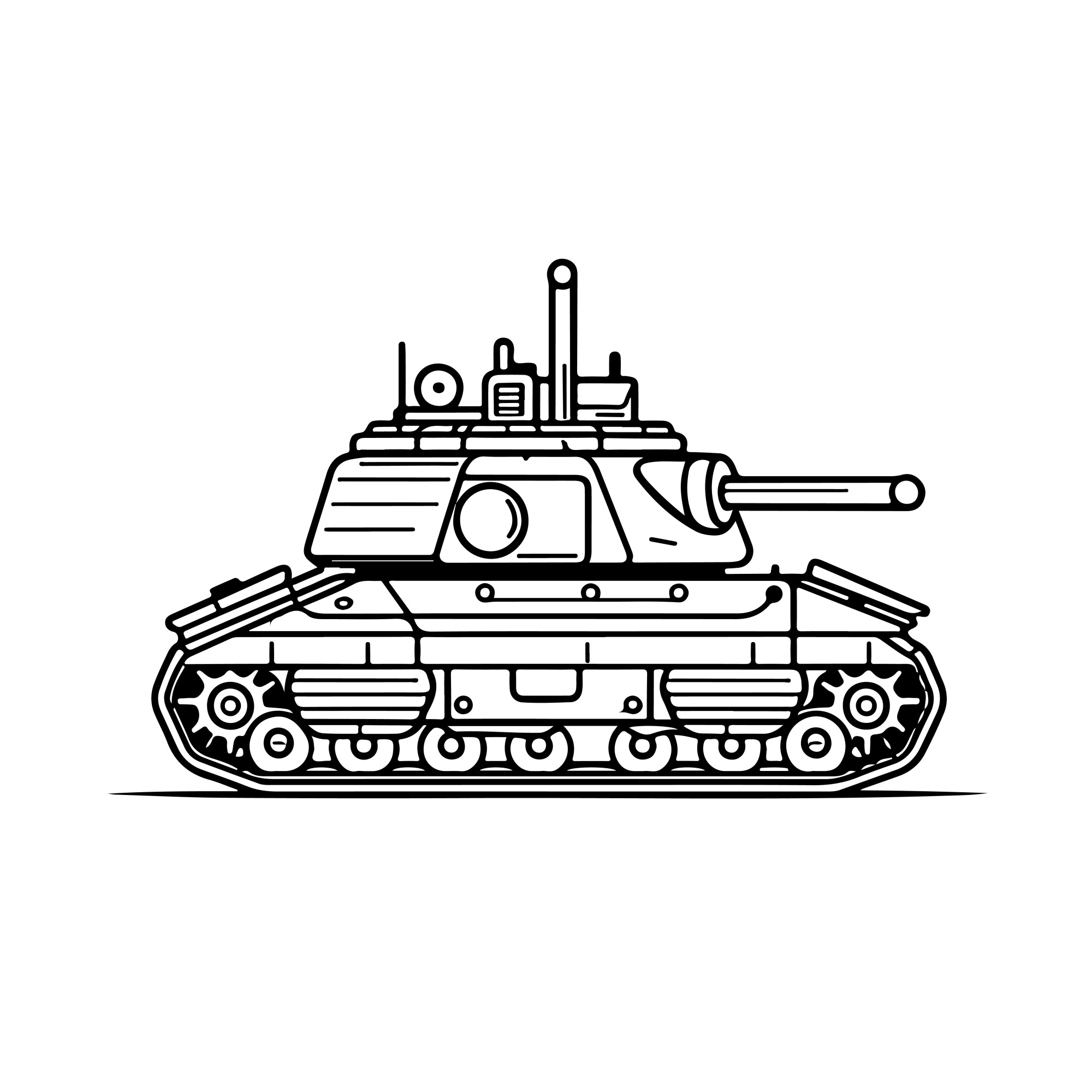 Раскраска для детей: танк левиафан