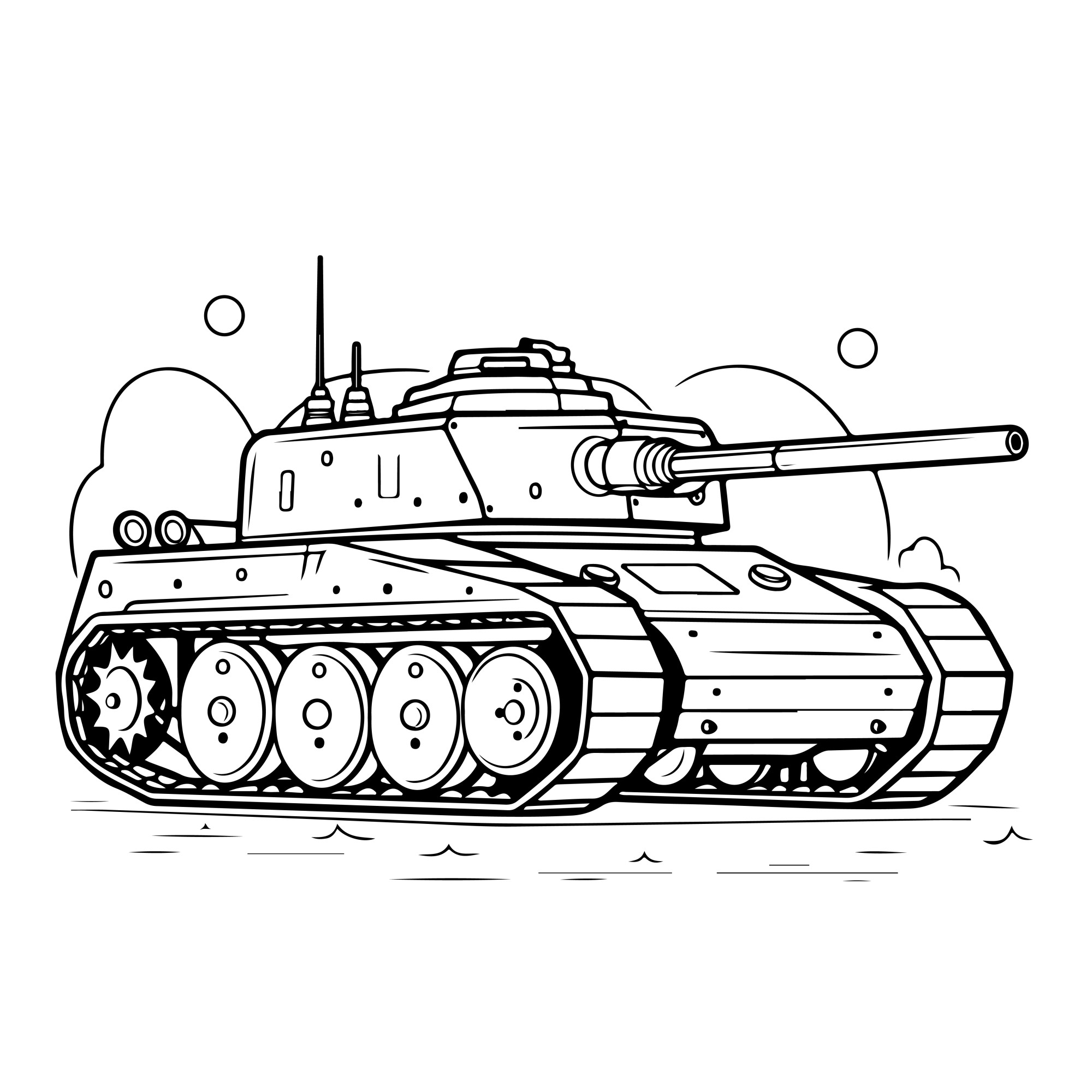 Раскраска для детей: супертяжелый танк