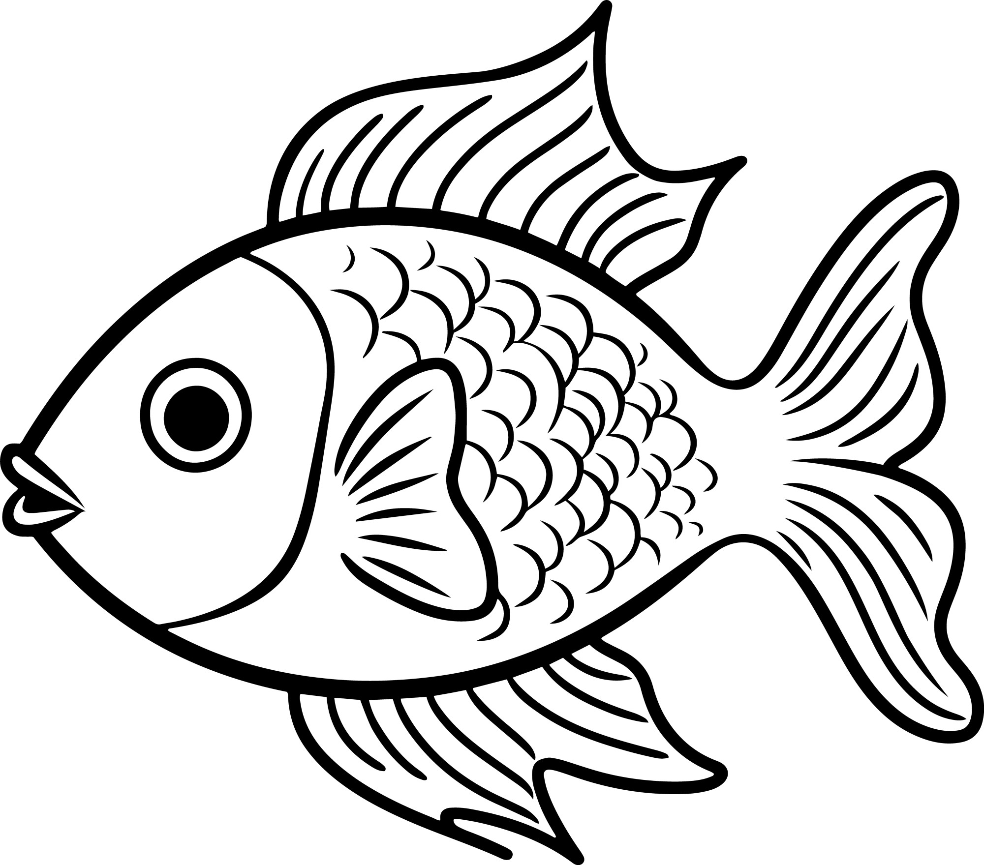 Раскраска для детей: золотая рыбка «Легенда под водой»