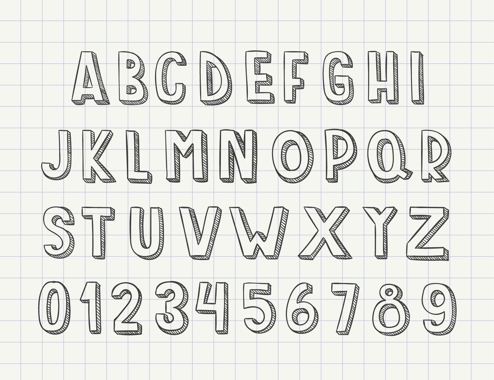 Раскраска для детей: крупный английский алфавит с цифрами