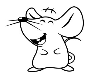 Раскраска мышка хохотушка