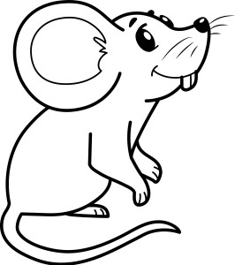 Раскраска мышонок исследователь
