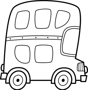 Раскраска английский автобус