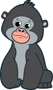 Раскрашенная картинка: картинка особи гориллы