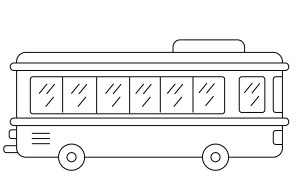 Раскраска игрушечный автобус