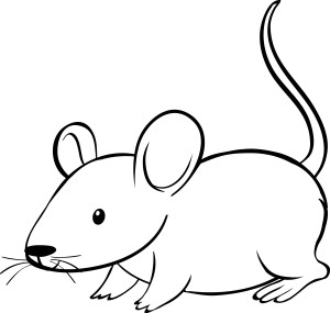Раскраска маленькая мышь