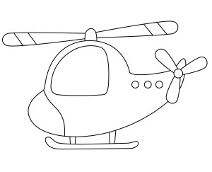 Раскраска миниатюрный вертолет