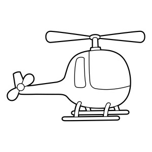 Раскраска детский вертолет