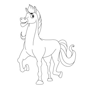 Раскраска сказочный конь