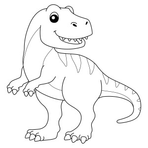 Раскраска тираннозавр Тирекс