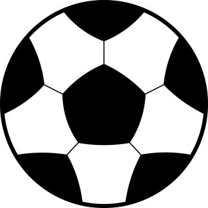Раскрашенная картинка: игрушка футбольный мяч
