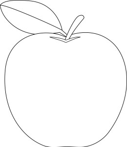 Раскраска сладкое яблоко