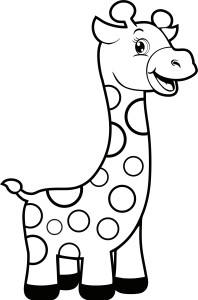 Раскраска игрушка жираф