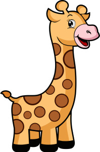 Раскрашенная картинка: игрушка жираф