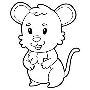 Раскраска мышка домовёнок