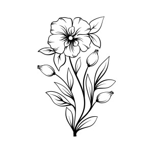 Раскраска цветок «Цветочный шик»