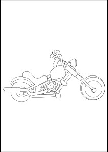 Раскраска мотоцикл «Рвущий ветер»