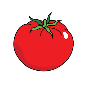 Раскрашенная картинка: томат лазурный гигант