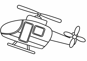 Раскраска вертолет «Маленький авиалайнер»