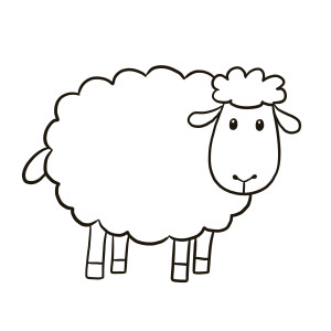 Раскраска овца из мультфильма