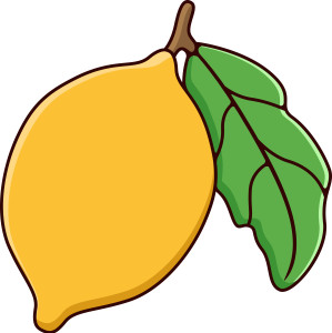 Раскрашенная картинка: лимон