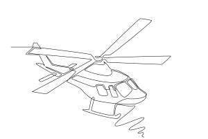 Раскраска вертолет «Комета»
