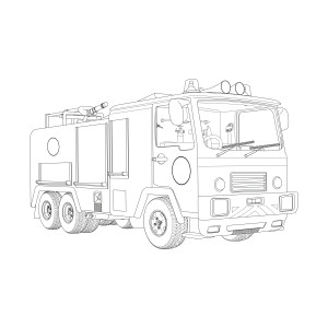 Раскраска пожарный транспорт