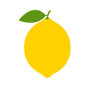 Раскрашенная картинка: овальный лимон