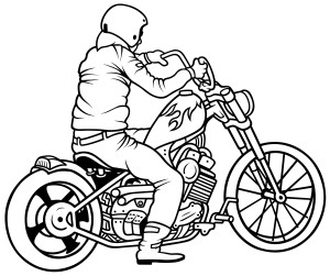 Раскраска мотоцикл «Смерч из горячего металла»