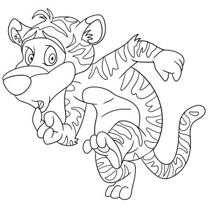 Раскраска тигр из мультфильма