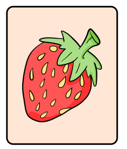 Раскрашенная картинка: ароматная ягода клубника