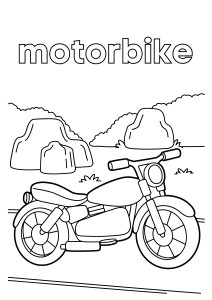 Раскраска мотоцикл «Огонек»