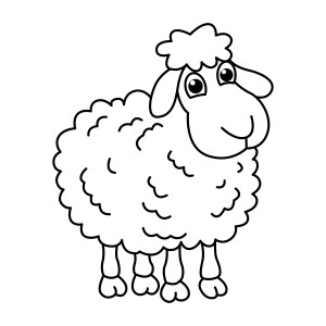 Раскраска овца «Пушистое счастье»