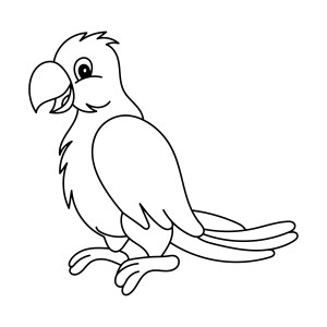 Раскраска говорливый попугай