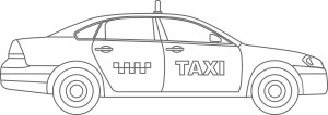 Раскраска автомобиль такси