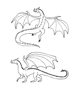 Раскраска летающий дракон