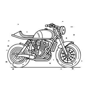 Раскраска мотоцикл «Быстрый шторм»