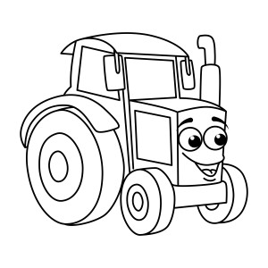 Раскраска трактор из мультфильма