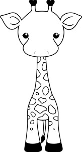 Раскраска игрушечный жираф