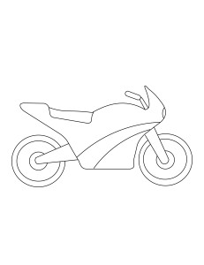 Раскраска детский мотоцикл контур