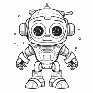 Раскраска робот «Детский гений»