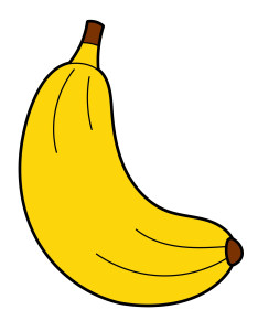 Раскрашенная картинка: банан