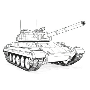 Раскраска боевая машина «Танковый хищник»