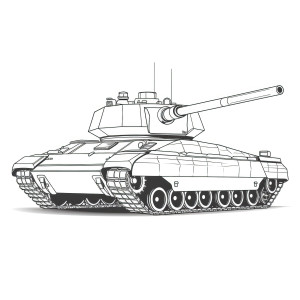 Раскраска танк «Король пустыни»