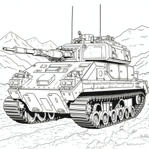 Раскраска танк «Трансформер»